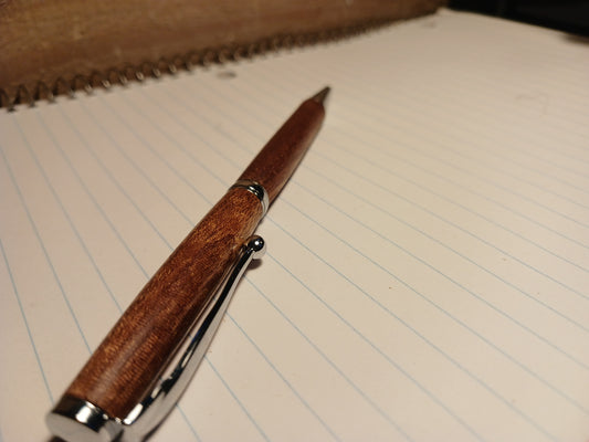 Sapele Twist Pen - Chrome