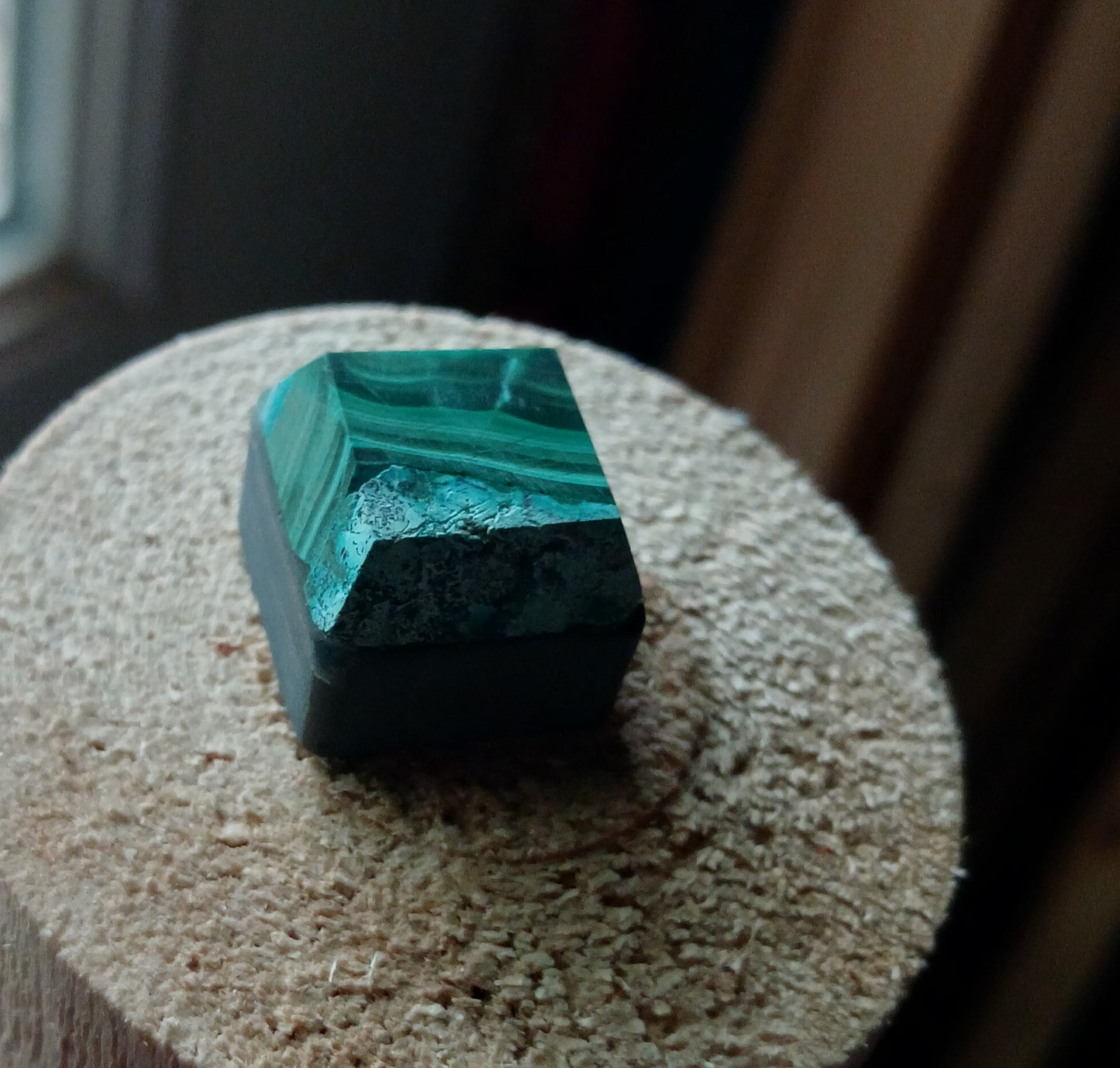 Malachite Keycap with Chrysocolla (Prototype)